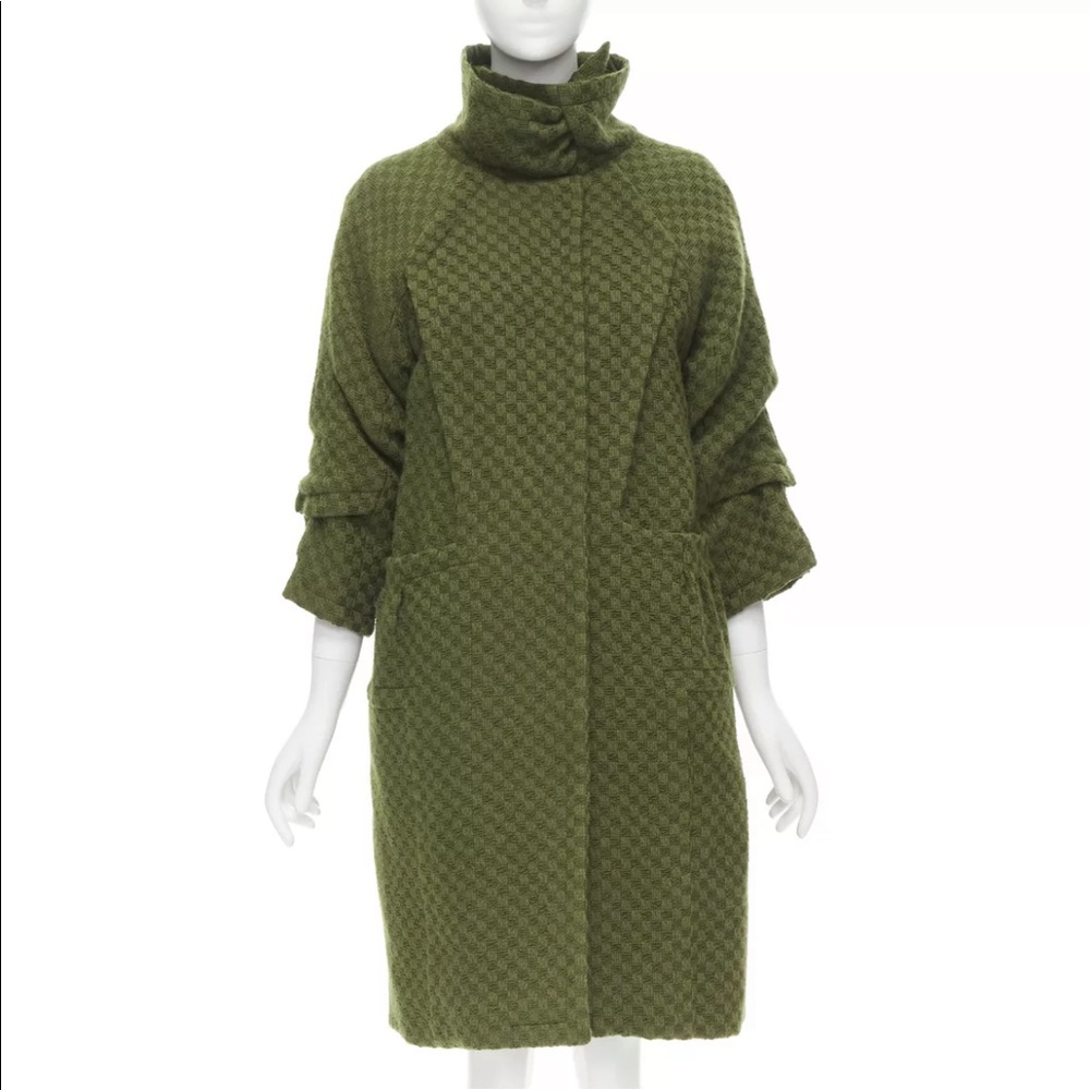 Rare LOUIS VUITTON Marc Jacobs green tweed oversize coat Size 2-8 US